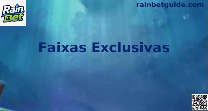 Interface das Faixas Exclusivas na Rain Bet