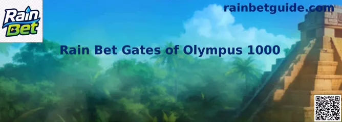 Interface ilustrativa do Rain Bet Gates of Olympus 1000