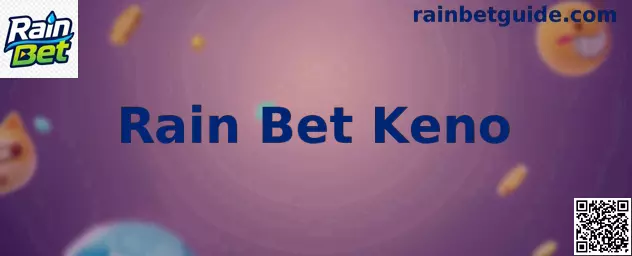 Interface demonstrativa do Rain Bet Keno