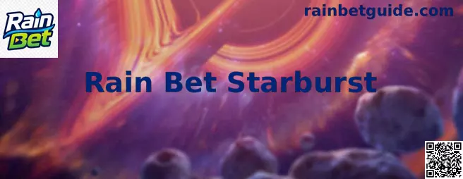 Interface ilustrativa do jogo Rain Bet Starburst